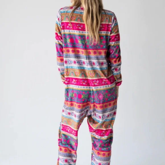 Natural Life Fleece Onesie Pajamas xl- fun, cozy, colorful - Picture 4 of 10